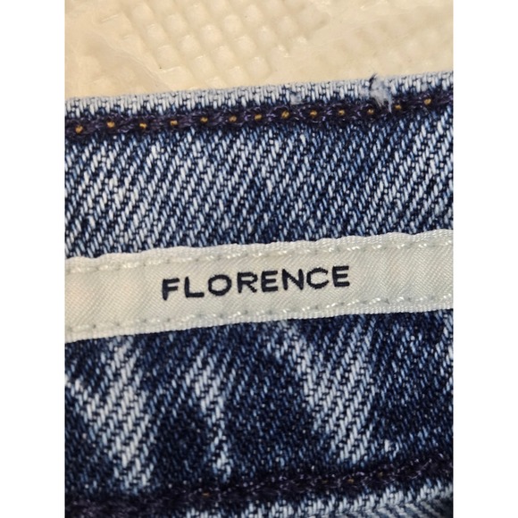 Citizens of Humanity Florence High Rise Straight Jeans Blue Raw Hem Womens 26 - Picture 7 of 13